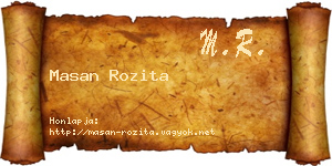 Masan Rozita névjegykártya